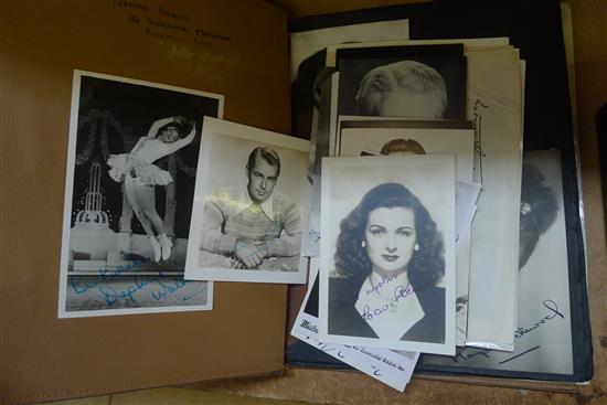 1930-50 autographed photos and postcards of film stars and singers